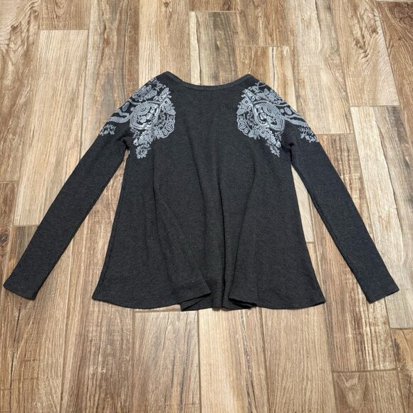 Free People We The Free Rockabilly Printed Raglan Thermal Top - Picture 3 of 3